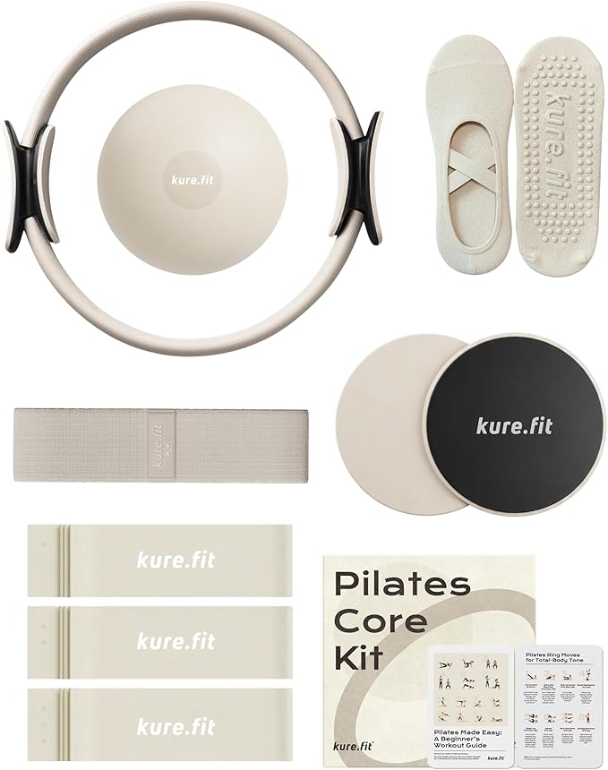 Pilates Kit for Women – Home Pilates Equipment Set with Ring, Ball & Resistance Bands | Pilates Starter Kit with Accessories in Gift Box