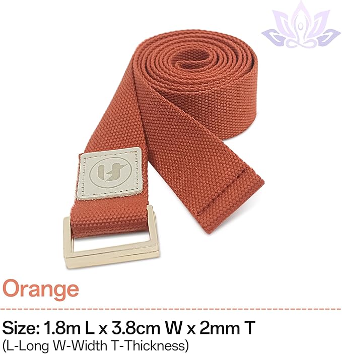 Yoga Straps 1.8M or 2.5M, Durable Cotton Yoga Straps for Stretching, Adjustable Yoga Belt Strap for Yoga, Dance, Gym Workouts