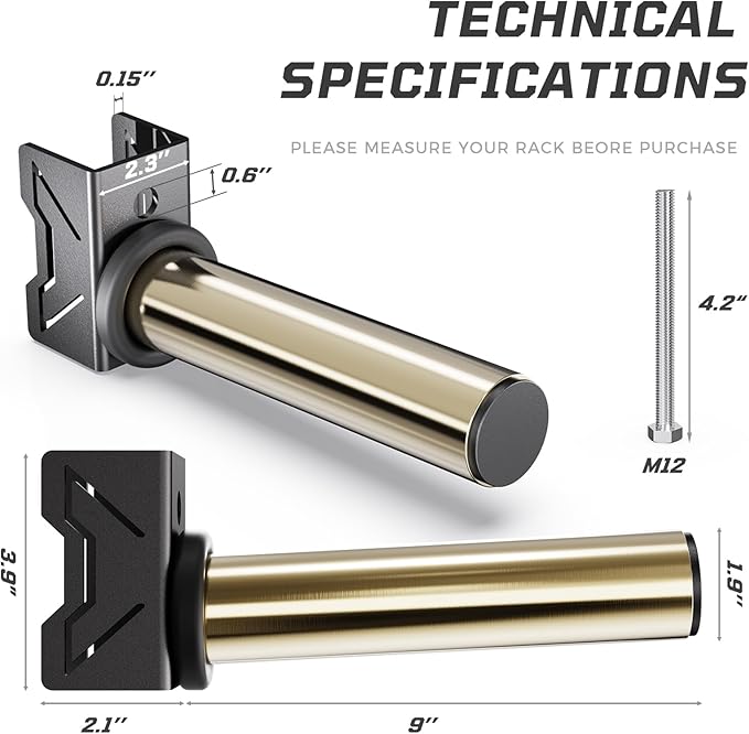 Stainless Steel Sleeve Weight Plate Holder for Power Rack – Choose 2×2 or 3×3 Uprights – Fits 5/8" to 1" Holes – 300lbs Capacity, Heavy-Duty Steel Peg with Stainless Cover, Pair