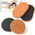 MUYOS Sliders for Working Out, 2 Pairs Exercise Core Sliders – Oval (9-1/2" x 5-3/4") & Round (7"), Sliding Discs for Strength Training, Abdominal & Core Workouts on Hardwood Floors, Protects Floors W