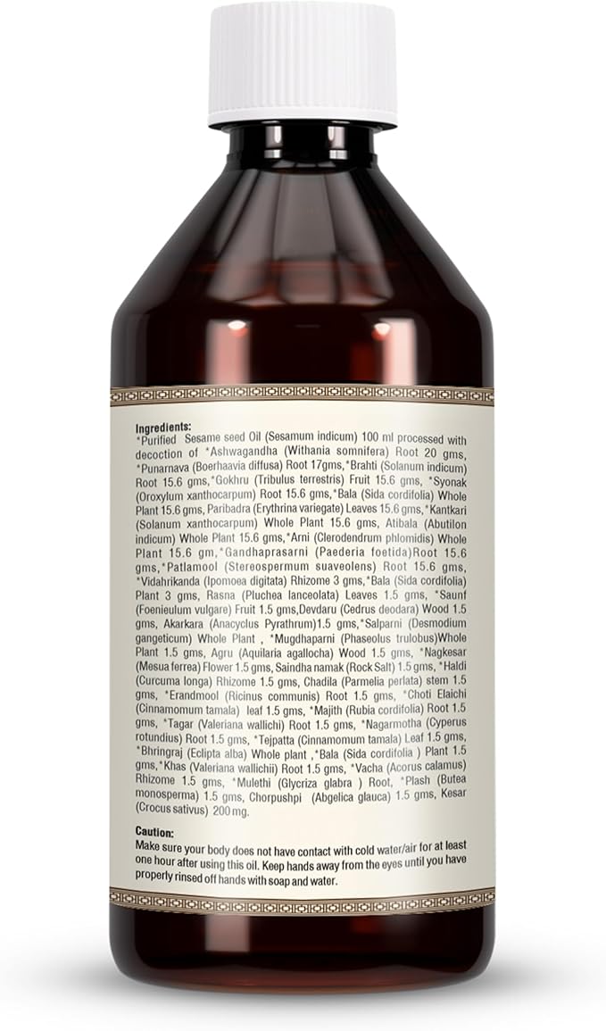 HerbsForever Maha Narayan Oil Authentic Ayurvedic Massage Oil Cold Pressed Premium Oil Non GMO, Vegan 7.1 fl oz 210 ml
