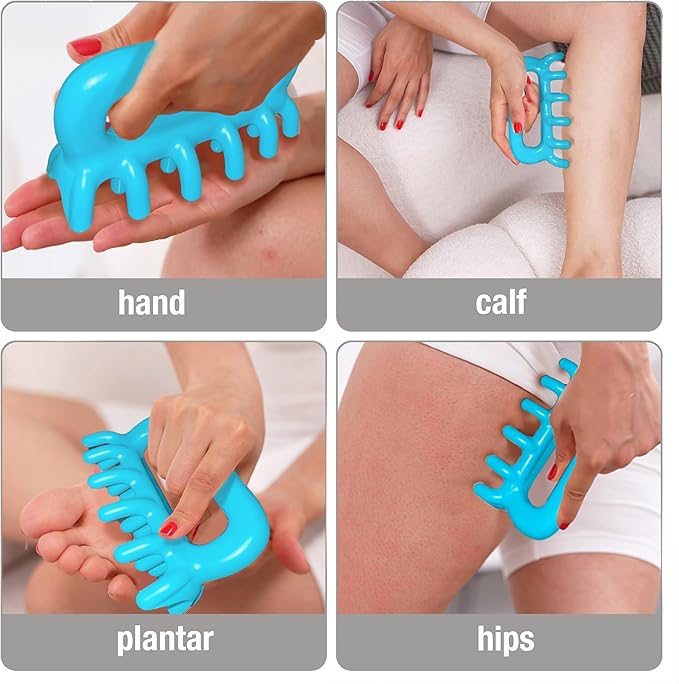 Fascia Massage Tool Trigger Point Massage Tools Anti Blaster for Cellulite Massager Tool Reaching Deep Myofascial Tissue Throughout The Body Release Muscle Knot Reduction (Blue)