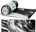 Oceanfoam Beach Towel – Lightweight, Absorbent, Quick-Drying, Sand-Resistant, Non-Slip – Ideal for Workouts, Yoga, Pilates, Beach, Pool, Boat & Travel – 25% Recycled – 72"x24" (Black Marbled)