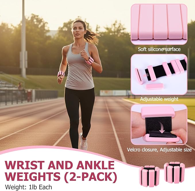 Pilates Kit for Women – All-in-One Home Workout Kit with Magic Circle, Resistance Bands, Mini Pilates Ball, Ankle/Wrist Weights, Carry Bag – Beginner Pilates Gift Set for Valentine's /Mother's Day
