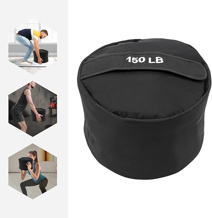 Training Sandbag,Heavy Duty Workout Sandbags, Fitness Weights Sandbags,(15.74*11.81in,150 lbs),Black,for Military Conditioning, Cross-Training & Strength Training. Heavy Sandbag Weights.