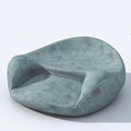 Ergonomic Meditation Cushion, Suede Floor Seat for Yoga and Mindfulness Practice, Memory Foam, Curved Back Support (Light Green)