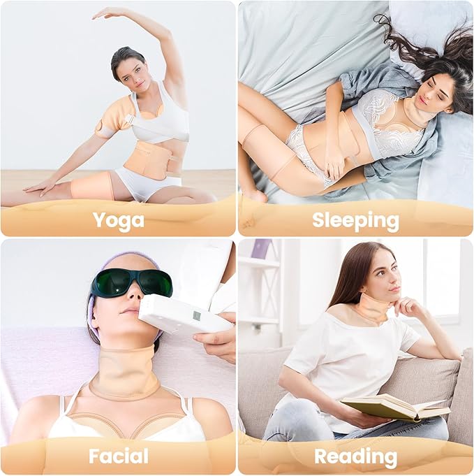 7Pack Castor Oil Pack Wraps Organic Stomach Reusable Wrap Packs for Shoulder Neck Chest Liver Knee Thigh Machine Washable