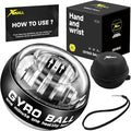 XMALL Torque Ball Hand Exerciser, Grip Strength Trainer, Forearm Strengthener, Wrist Power Gyro Ball, Hand Strengthening Devices, Wrist Strengthener, Finger Exerciser, Auto-Start Colorful Lighting