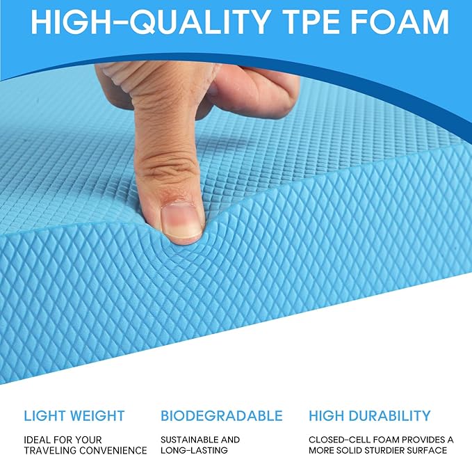 Balance Pad – Stability Trainer for Balance, Stretching, Physical Therapy, Exercise, Mobility, Rehabilitation and Core Training Non-Slip Closed Cell Foam Premium Balance Pad Knee Pad