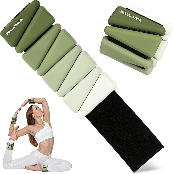 Ankle Weights for Women Wrist Weights Set of 2 (1 lb/2 lb Each) Adjustable Arm Leg Weight for Womens Men Suitable for Walking Swimming Running Pilates Yoga Gym