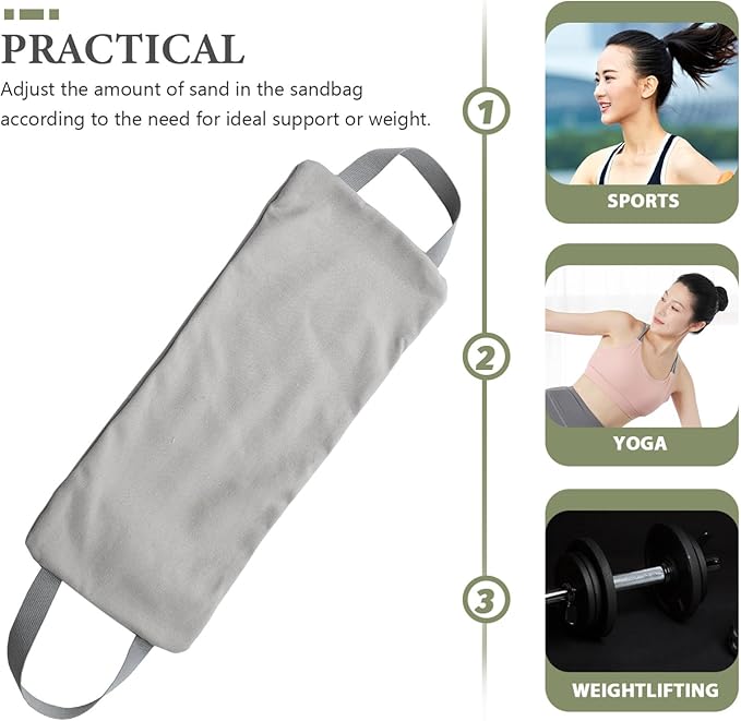 GANAZONO Canvas Weight Training Sandbag for Yoga and Fitness Adjustable Resistance Multi-Function Exercise Bag with Handles for Arm and Leg Workouts Suitable for Home and Gym