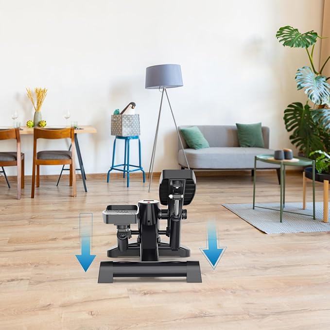 Mini Stepper Exercise Machine Under Desk, Stepper Machine 300LB Weight Limit,Mini at Home Stair Stepper No Nise,2 MM Thickness Steel Step Machine for Exercise at Home Hydraulic
