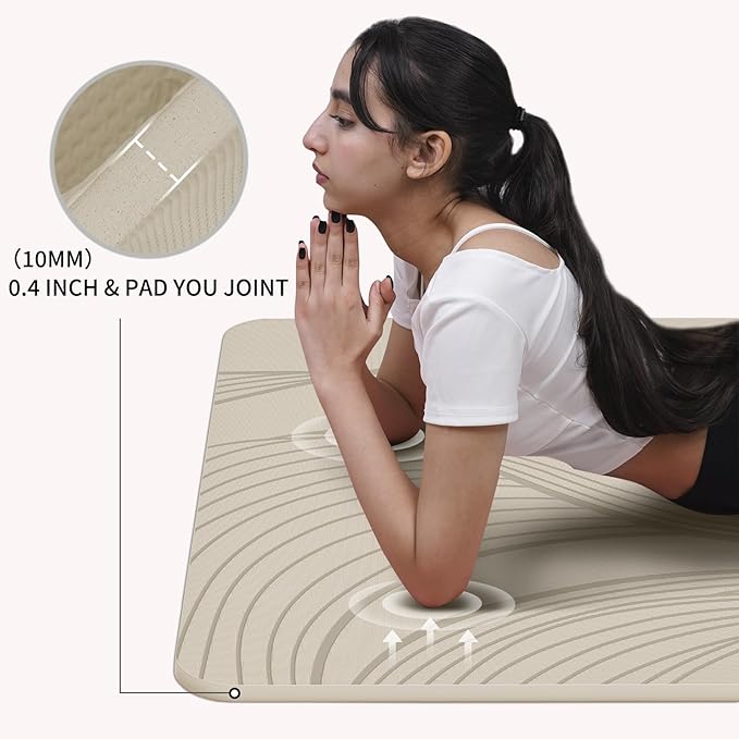 Large Yoga Mat-72’x36’x0.4’ Extra Width ＆ Thick,Comfortable,Non-Slip Exercise Mat-Works Great on All Floor for Stretching,Yoga Studio,Gym or Home Workouts