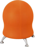 Scranton & Co Balance Ball Chair, 23" H x 22.5" W x 22" D, Powder Coated Legs, Anti-Burst Design for Core Strength and Posture, Orange Finish, Manual Pump Included, Office or Indoor Seating Solution