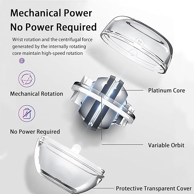 Hand Exerciser Hand Exerciser with Counter Torque Ball Auto-Start Gyroscopic Wrist Exercise Ball Gyroscope Ball Forearm Strengthener Hand Exerciser(Model D has no Light)