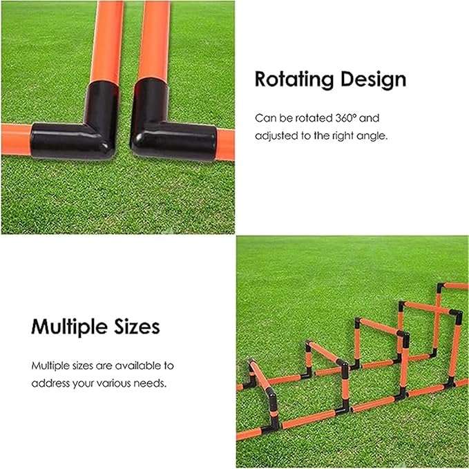 PVC Pipe Agility Training Hurdles 5 Pack, Sport Squad Speed Hurdles Set Obstacle Training, Outdoor Track and Field Practice Equipment for Jumping Racing PE Class (Color : Red)