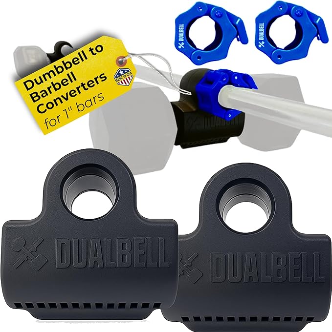 Dumbbell Barbell Converter - Dumbbell Converter Home Gym Equipment, for 1" Standard Bars, Up to 250lb Capacity Barbell Adapters- Versatile Weight Lifting Set, Suitable for Men and Women