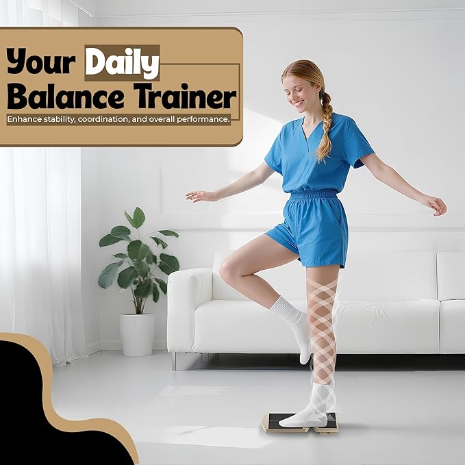 Ankle Balance Board for Ankle Strengthening Physical Therapy & Stability Training Adjustable Single Leg Ankle Strengthener Board for Sprains, Plantar Fasciitis Relief, Core Strength, Athletes & Home Use.
