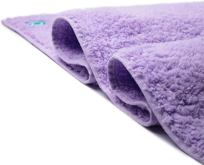 FACESOFT Eco Friendly Gym Towels for Working Out - Soft and Absorbent Cotton Exercise Towel - No Synthetic Microfibers or Plastics - Sweat Towel for Gym, Fitness, Sports, Yoga - Lavender - 1 Pc