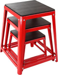 Metal Plyometric Jumping Box, 12/18/24 Inch Anti-Slip Workout Step Up Box for Home Gym