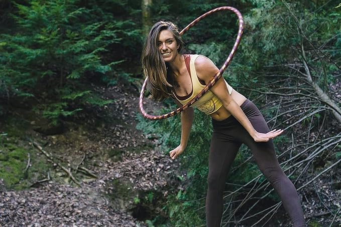 Weighted Beginner Fitness Hula Hoop for Adults - Exercise Hoop for Weight Loss & Core Workout - Large Diameter Hoop for Easy Learning - Handmade in USA - Multiple Sizes & Colors