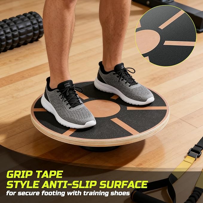 Wobble Aerobic Step Platform Balance Board with Non-skid Tpr Bump Surface, 360 Rotation for Stability Training, Versatile Home Gym Exercise Workout Step Aerobics Platform