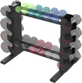PROIRON Dumbbell Rack Stand for Home Gym, Upgraded Stable Weight Rack, 4-Tier Dumbbell Rack Stand Only Holder for Dumbbells, Free Weights, 450LB Capacity Heavy-Duty Compact Storage Organizer