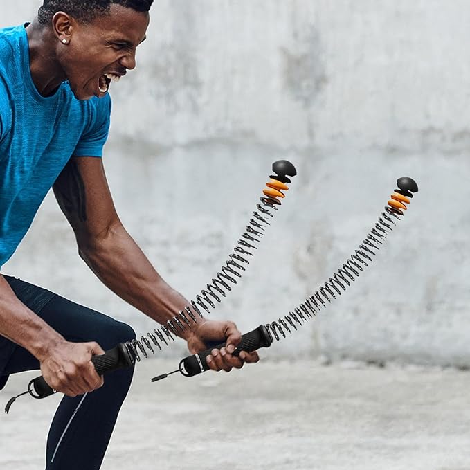 Battle Ropes for Home Gym – High Resistance Fitness Equipment for Weight Strength Training, Wireless Battle Rope for Home Gym, for Cardio Speed Bodybuilding and