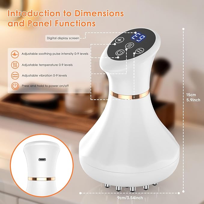 Body Sculpting Machine, Lymphatic Drainage Massager & Anti Cellulite Massage Tool, Helps Reduce Stretch Marks & Cellulite, Targeted Relief for Sciatica, Nerve, Hip, Joint & Muscle and Lower Back Pain