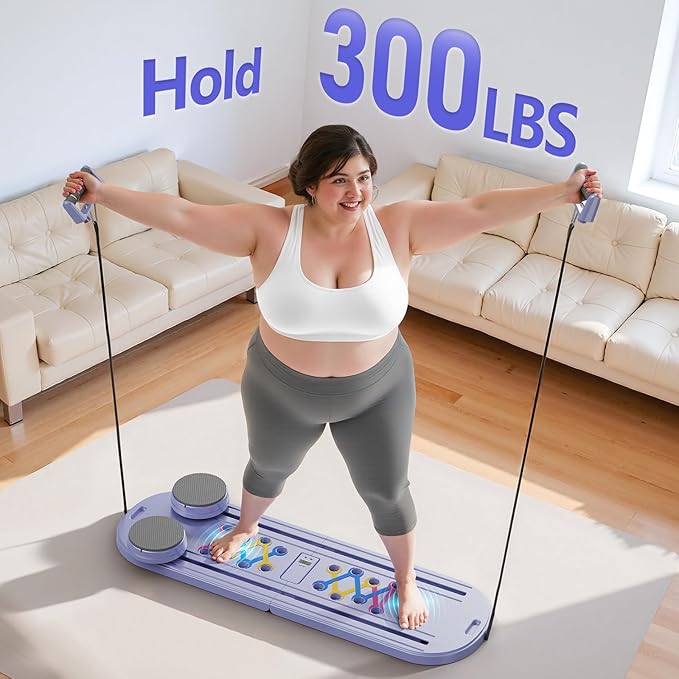 Pilates Reformer Equipment for Home Workout – Portable Core & Ab Exercise Machine for Women, Easy-to-Use Pilates Board for Full Body Toning, Lightweight Fitness Gear for Beginners & Busy Moms