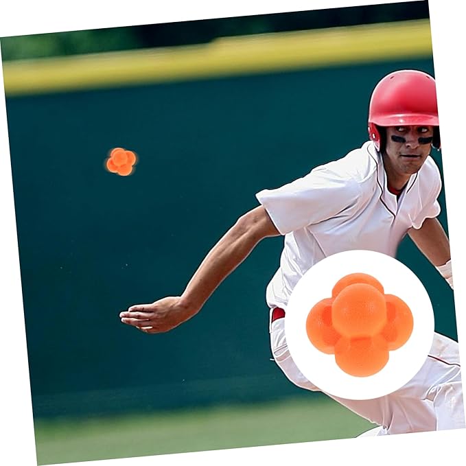 GALPADA Hexagonal Reaction Ball for Reflex Training Enhance Hand Eye Coordination with Sports Reaction Ball for Goalkeeper Basketball Practice Durable TPR Material for Group