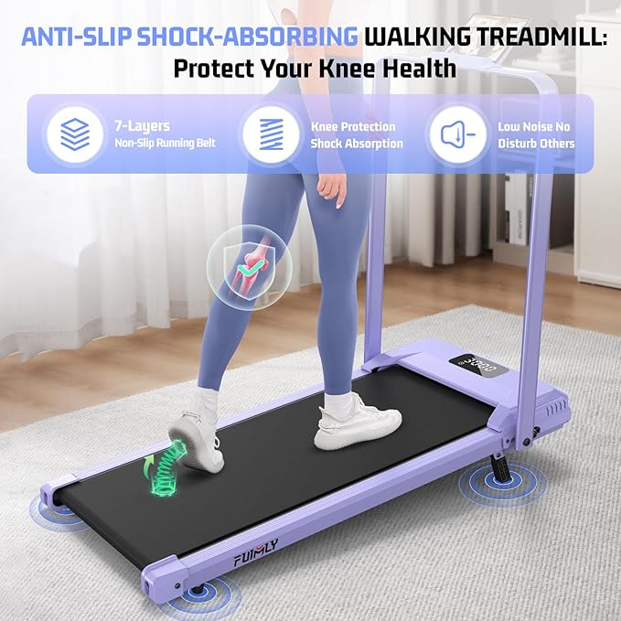 ANCHEER Treadmill with 12%/15% Incline, Folding Walking Pad with Handle Bar, 320-450lb Capacity Under Desk Foldable 3.5HP Treadmills for Home/Office/Gym,Installation-Free