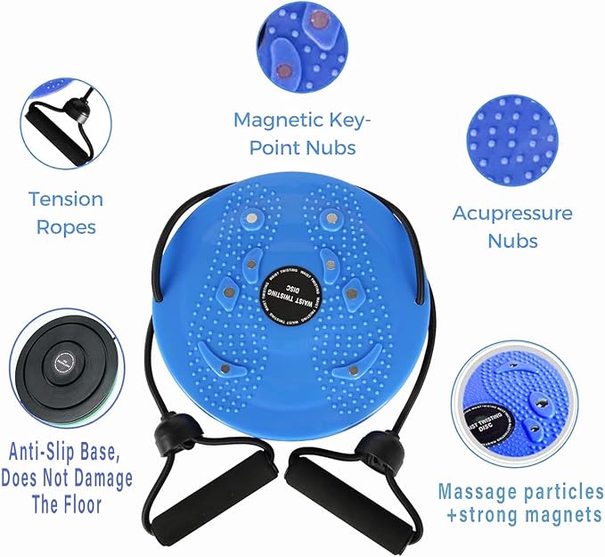 Waist Whisper Disc Ab Twister Board for Exercise Body Shaping Waist Twisting Disc for Slimming and Strengthening & Stomach Exercise Equipment Ab Twist Waist Disc Board Waistwhisper(Black)