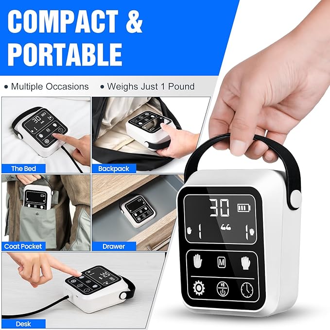Hand Rehabilitation Robot Gloves, 3rd Generation Portable USB Chargeable Hand Stroke Recovery Equipment, 4 Modes & 9 Strength Levels Robot Hand Gloves For Hemiplegia Hand Therapy, Right hand M