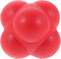 VOSAREA Agility Reaction Ball Hexagon Trainer,Hand Eye Coordination Training Ball for Baseball Soccer Basketball Tennis Practice - Quick Reflex Agility Speed Toy, Red