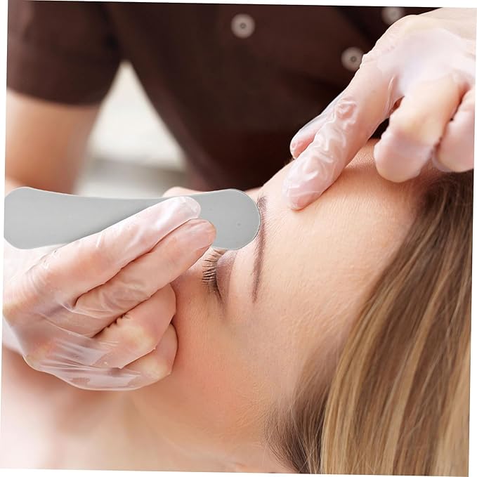 Stainless Steel Eyelid Washing Shield for Beauty Salon Durable Eyelid Protection Plate for Eyeliner Application