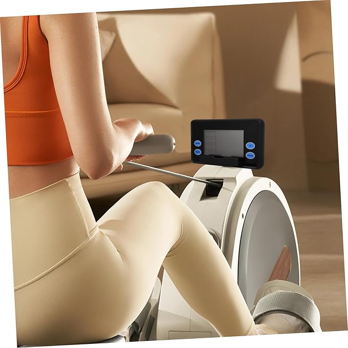 Home Fitness Rowing Machine Counter with LCD Display Digital Exercise Tracker for Speed Distance Monitoring Portable Water Resistance Rower Accessory for Accurate Workout Data