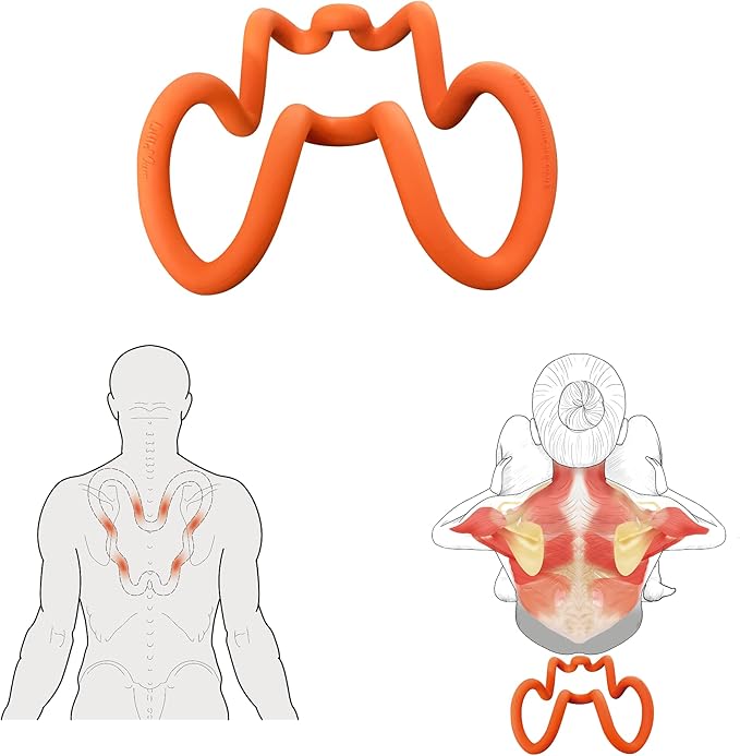 Deep Trigger Point Myofascial Release Tool –Back, Shoulder Blade & Hip Flexor Massager for Scapular Pain, Upper-Back Stiffness, Levator Scapulae Tightness, Psoas & Pelvic Muscle Relief