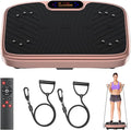 Vibration Plate Exercise Machine, Vibrating Plate Platform for Lymphatic Drainage with 200 Adjustable Speeds, Power Vibration Plate for Weight Loss & Fitness, Supports Weight 450 Lbs