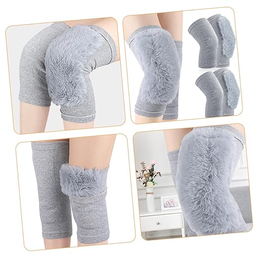FRCOLOR 1pair Thermal Knee Sleeves for Men and Women Warm Wraps for Running Weightlifting and Sports Joint Support and Injury Prevention Comfortable