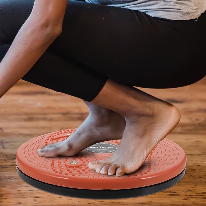 BESTonZON Twist Board for Women Slimming Machine Waist Twisting Disc Body Shaping Twisting Exercise Equipment 1pcs Orange Indoor Fitness Abdominal Trainer