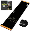 Slyfit Slide Board – Revolutionize Your Workouts: Slide Exercise at Home with Booties for Fitness, for Multi-Sport Training, Core Strength, Flexibility – Low-Impact Durable Home Gym Equipment for Balance and Agility