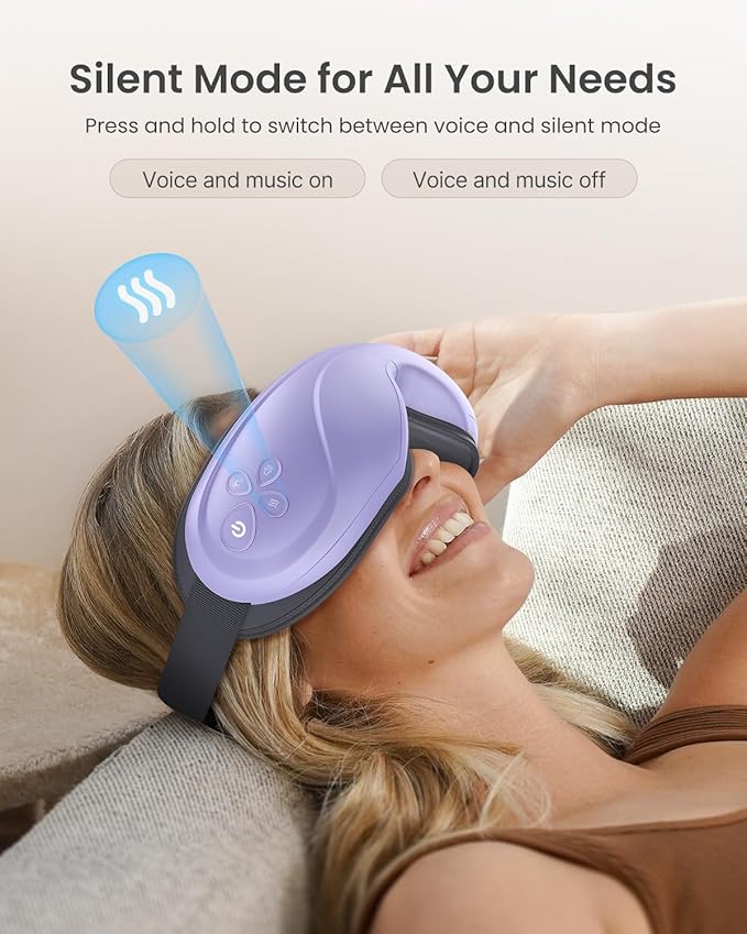 RENPHO Eye Massager with Heat and Cooling, Birthday Gifts for Mom Dad Women Men Heated Eye Mask for Migraine Relief Reduce Strain Improve Sleep Eyeris 2