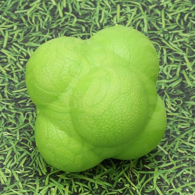 Reaction Ball, 3Pcs Hex Bounce TPR Balls for Hand Eye Coordination Training, Agility Drills for Baseball Football Basketball Soccer
