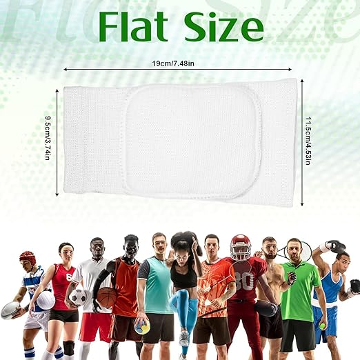 1 Pair Volleyball Elbow Pads, Arm Brace Pads Elbow Protector Strap Support Fitness Arm Protector Compression Breathable with Padded Soft Support Cushion for Men and Women(White,XS)