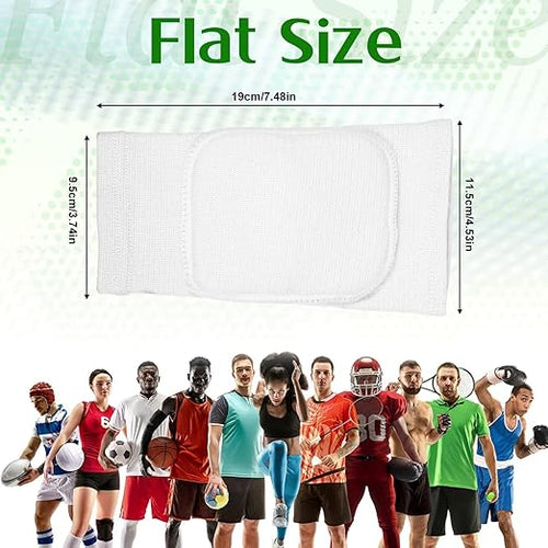 1 Pair Volleyball Elbow Pads, Arm Brace Pads Elbow Protector Strap Support Fitness Arm Protector Compression Breathable with Padded Soft Support Cushion for Men and Women(White,XS)