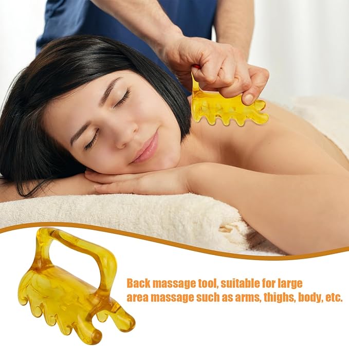 Fascia & Scalp Massage Tool Set, Portable Myofascial Release Massager for Muscle Knots Cellulite Head Massager for Hair Growth (Coffee)