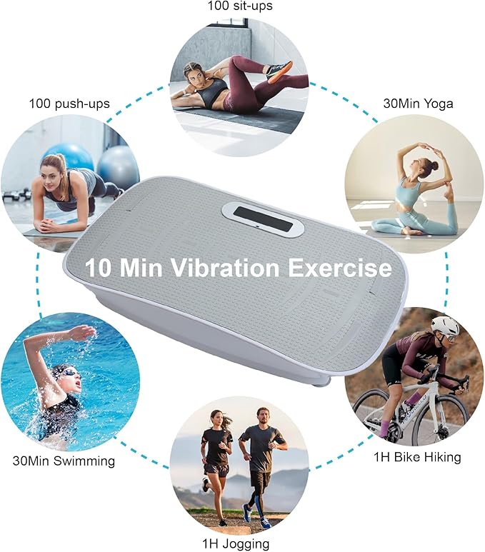 Beaunicorn Vibration Plate, Exercise Equipment Full Body,10-Frequency Weight Los& Vibration Plate for Lymphatic Drainage Machine for Unisex