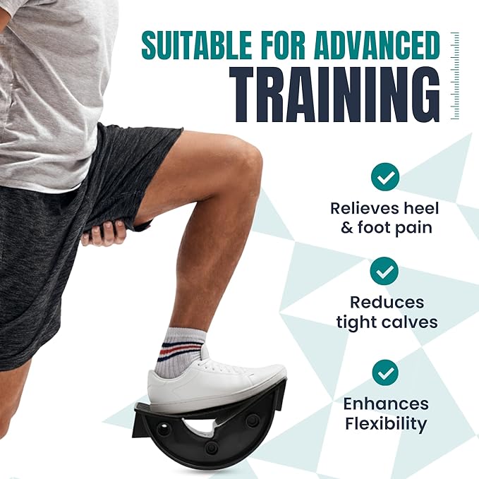 Foot & Calf Stretcher – Premium Stretcher for Plantar Fasciitis, Achilles Tendonitis Relief – Foot Rocker with Durable, Slip-Resistant Design - Stretch Guide for Effective Leg Flexibility