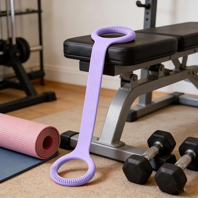 Figure 8 Resistance Band with Handles, Fitness Ropes Exercise Bands for Women, Elastic Ropes for Arm Back Shoulder Stretching Training, for Yoga, Pilates, and Physical Stretching ﻿